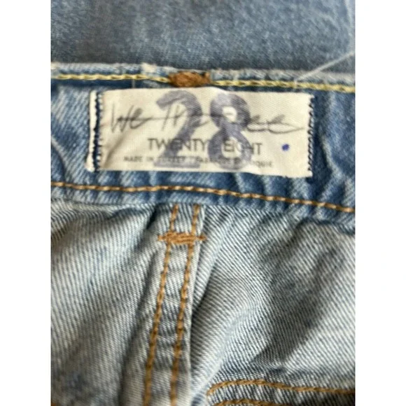 New Free People With The Band Relaxed Jeans LA Blue - Picture 11 of 12